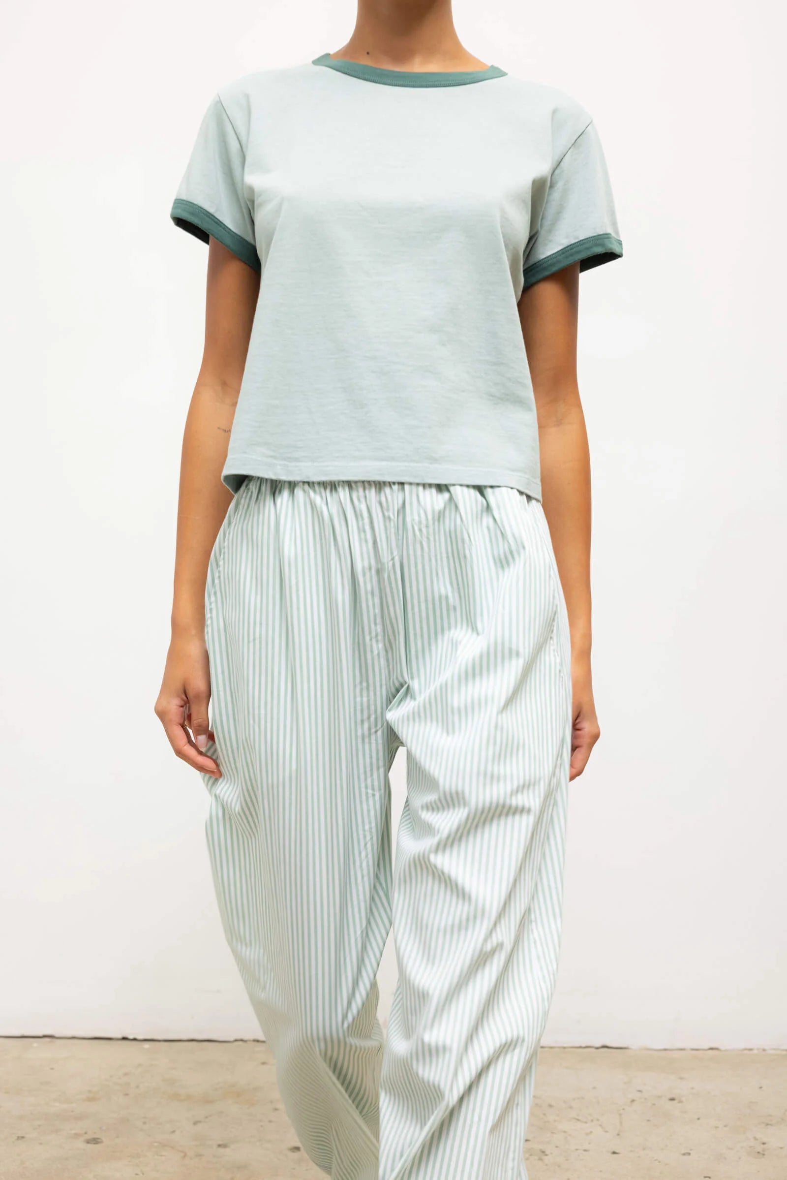 YOSHI STRIPE WIDE LEG PANT - VERT STRIPE