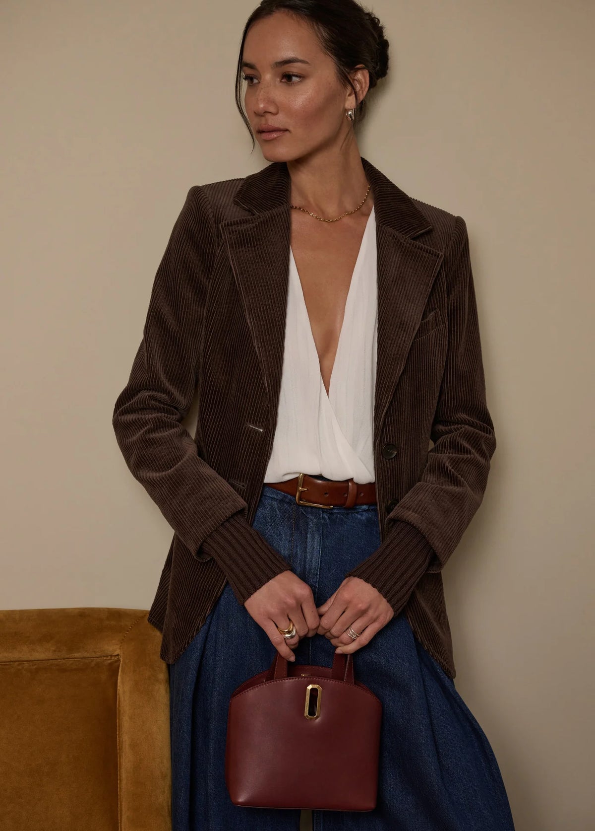 THE CORD CITY BLAZER - ESPRESSO