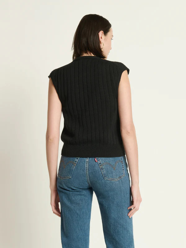 MORGANNA SWEATER VEST - BLACK