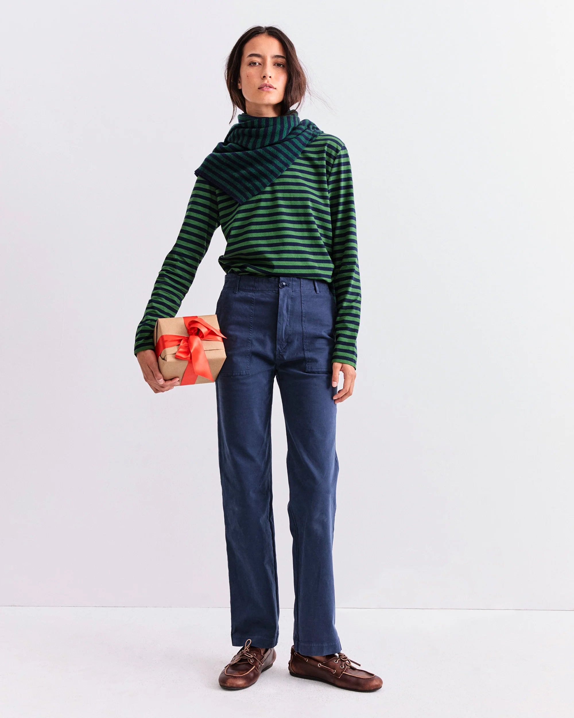 THE MODERN LONG SLEEVE - NAVY/GREEN