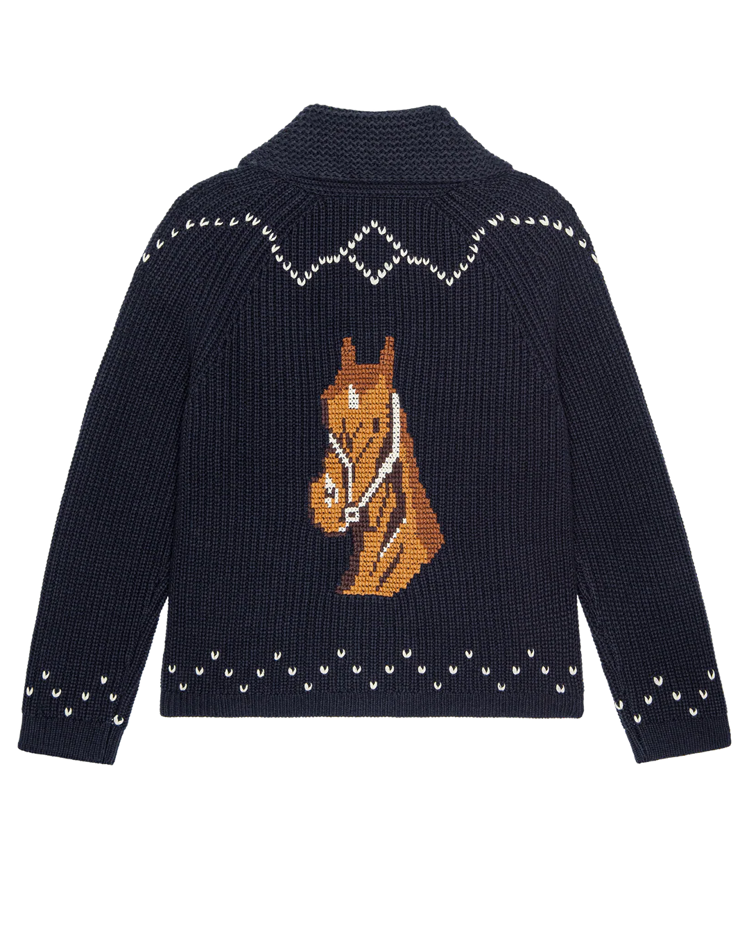 THE HORSE LODGE CARDIGAN - NAVY