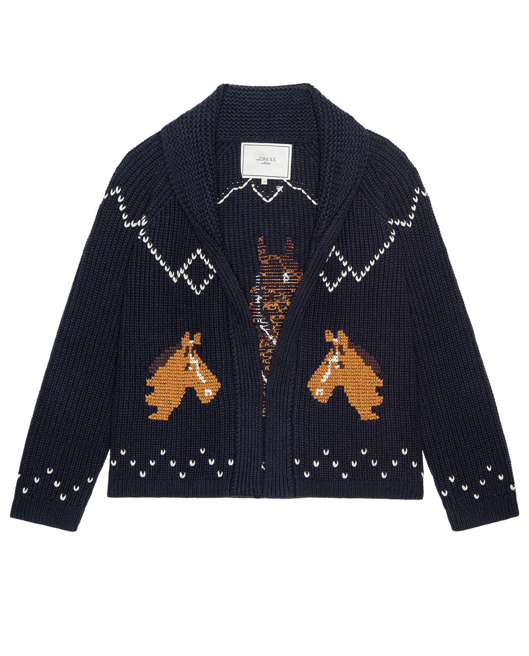 THE HORSE LODGE CARDIGAN - NAVY