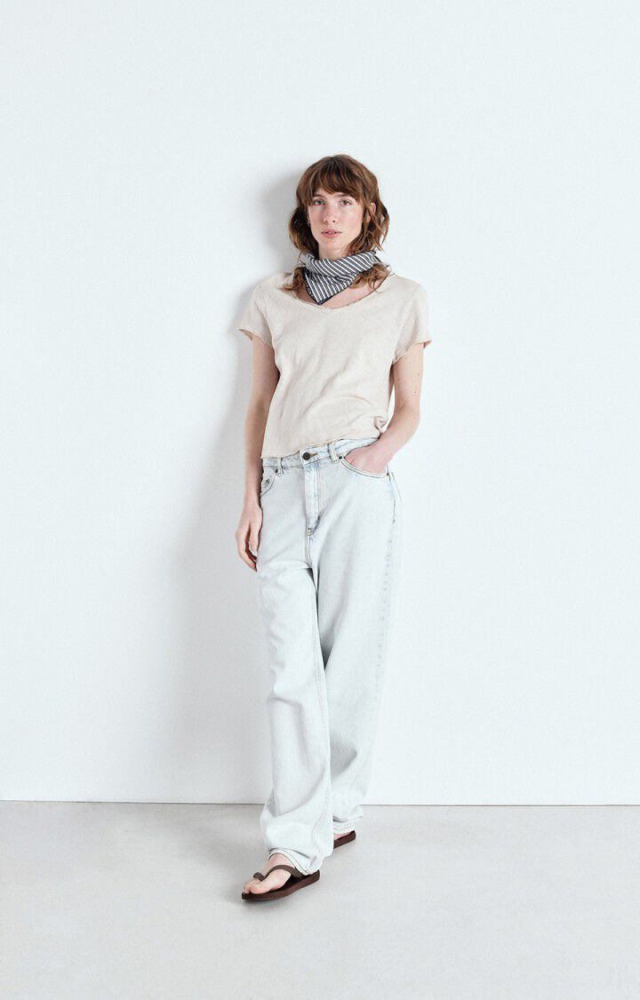 WOMEN'S T-SHIRT SONOMA - V NECK - VINTAGE MASTIC