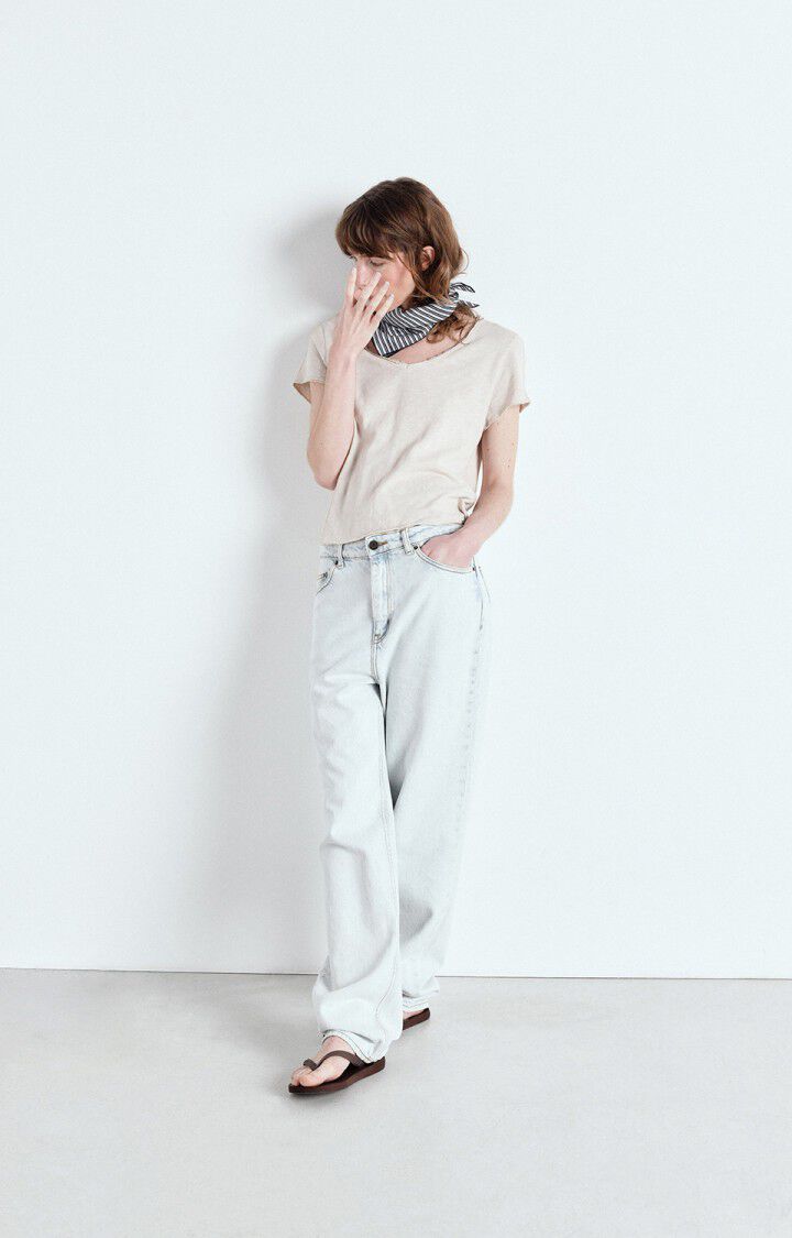 WOMEN'S T-SHIRT SONOMA - V NECK - VINTAGE MASTIC