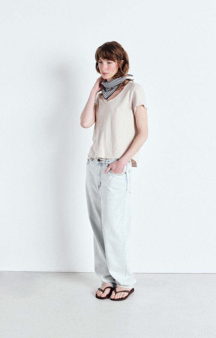WOMEN'S T-SHIRT SONOMA - V NECK - VINTAGE MASTIC