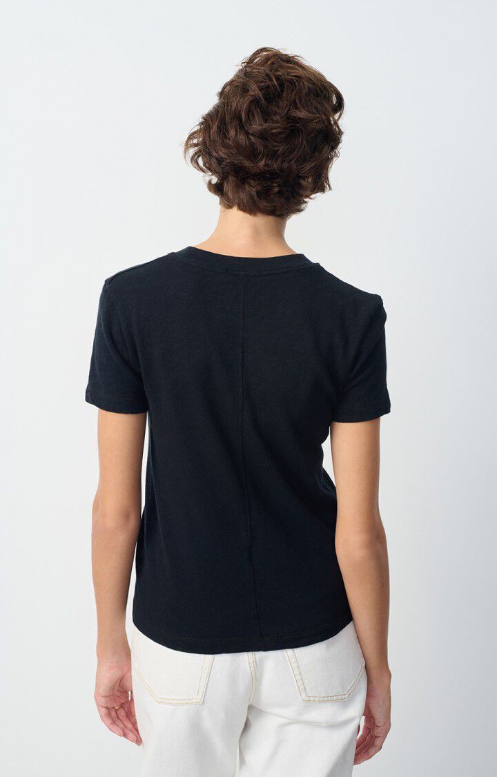 WOMEN'S T-SHIRT SONOMA - CREW NECK - BLACK