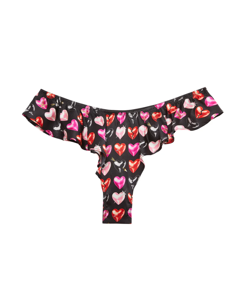 LUXE FLUTTER PANTY - HEARTBREAKER PRINT