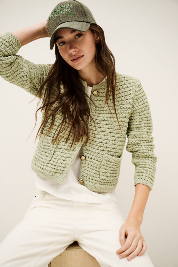 GASPARD - LONG SLEEVE SWEATER - PISTACHIO GREEN