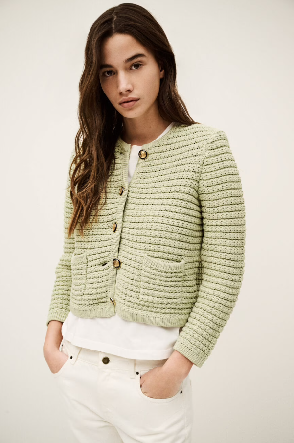 GASPARD - LONG SLEEVE SWEATER - PISTACHIO GREEN