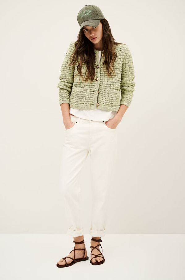 GASPARD - LONG SLEEVE SWEATER - PISTACHIO GREEN