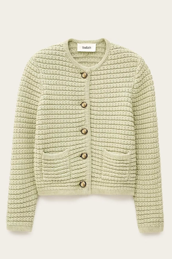 GASPARD - LONG SLEEVE SWEATER - PISTACHIO GREEN