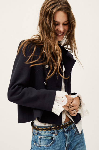 MISLY - SHORT JACKET - NAVY BLUE