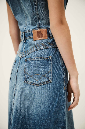 VAYEA - DENIM MIDI DRESS