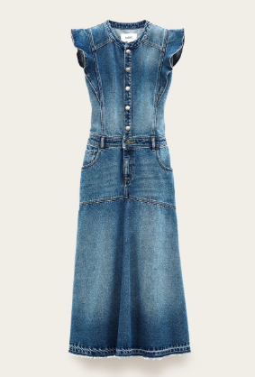 VAYEA - DENIM MIDI DRESS