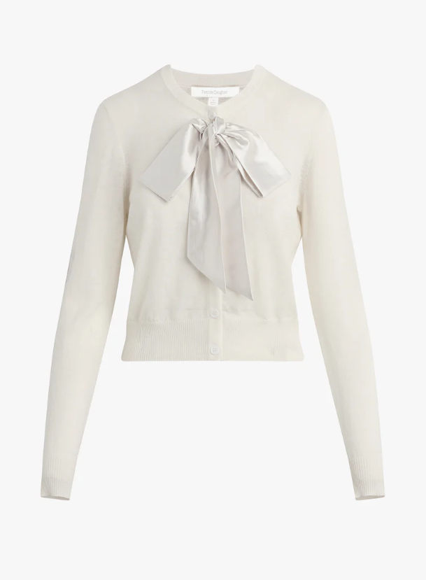 THE TAKE A BOW CARDIGAN - IVORY