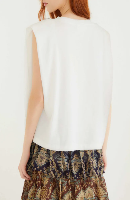 SPARKLING OFF-WHITE T-SHIRT