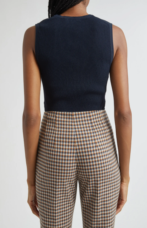 CREWNECK SID SLEEVELESS PULLOVER - NAVY
