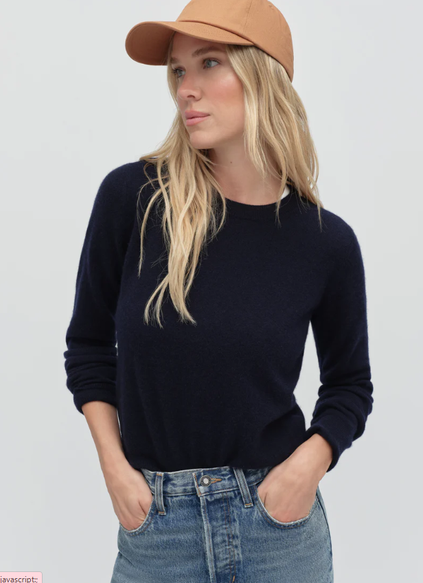 THE FAVORITE CASHMERE CREW - NAVY