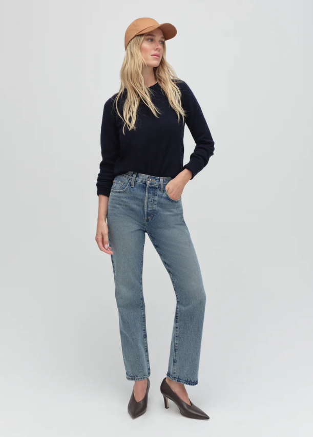THE FAVORITE CASHMERE CREW - NAVY