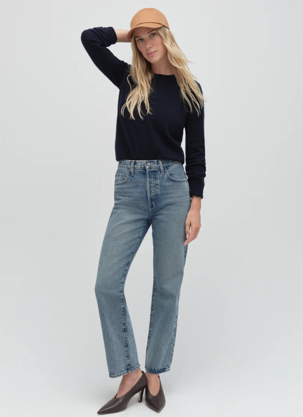 THE FAVORITE CASHMERE CREW - NAVY