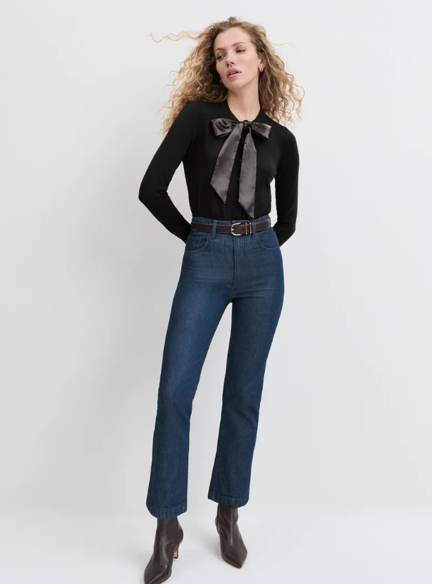 THE TAKE A BOW CARDIGAN - BLACK