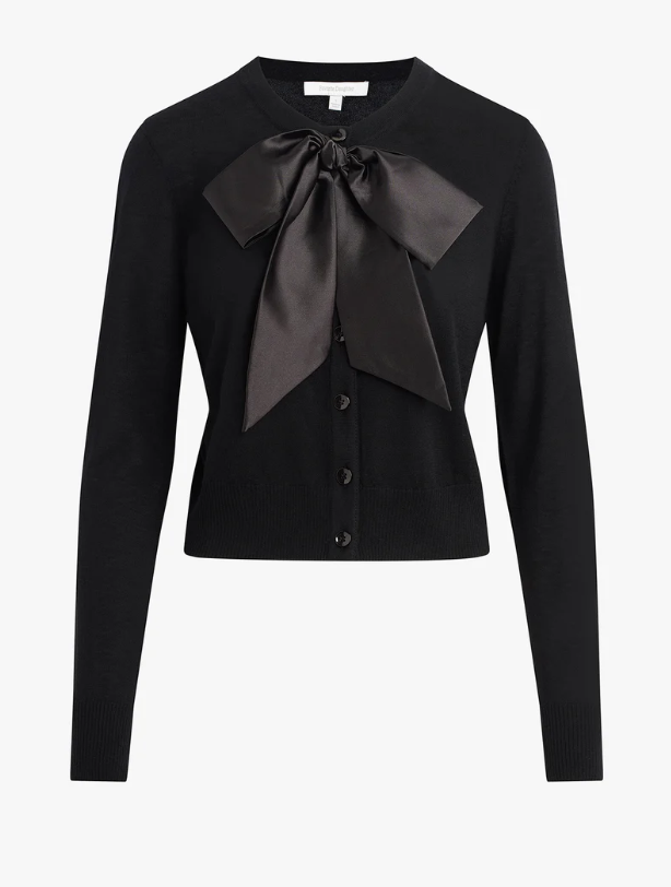 THE TAKE A BOW CARDIGAN - BLACK