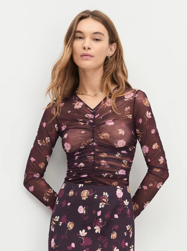 MESH PARTY TOP - WHIMSICAL MONET