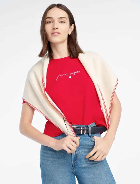 THE VDAY TRIANGLE SCARF - IVORY