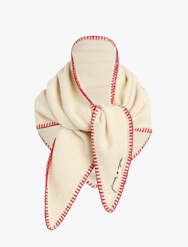 THE VDAY TRIANGLE SCARF - IVORY