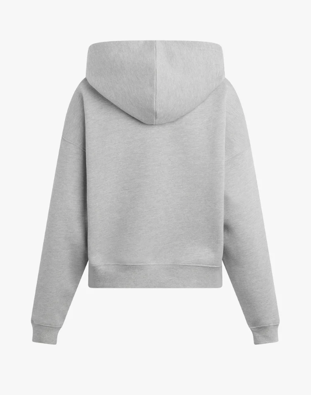 THE FAVORITE DAUGHTER HEART EMBROIDERED HOODIE - HEATHER GREY