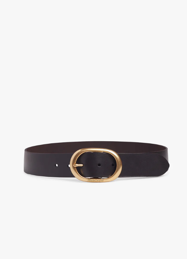 THE JEAN BELT - BROWN/ANTIQUE BRASS