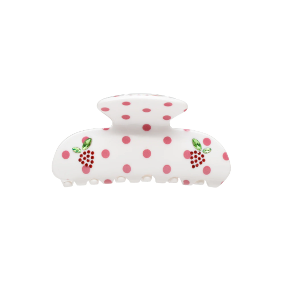 SWEETHEART CLIP IN COCONUT BERRY DOT