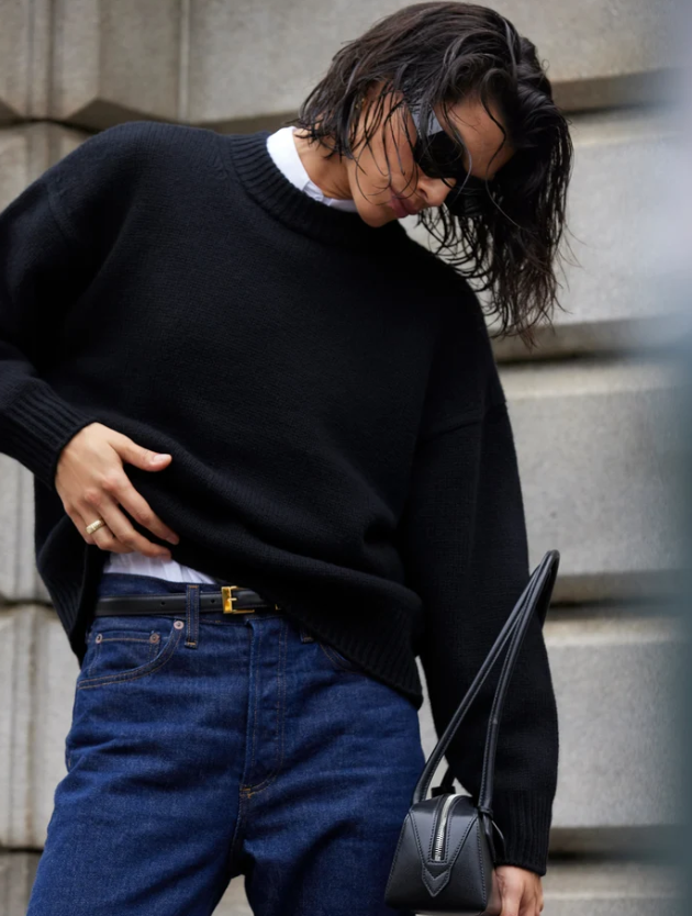 THE CASHMERE SIGNATURE CREW - BLACK