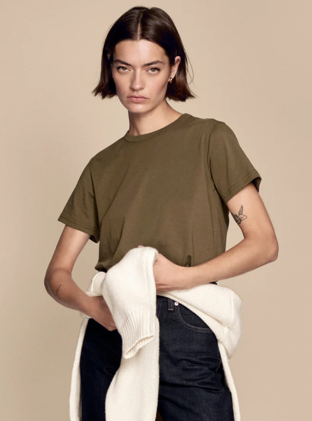 THE ICONICALLY SOFT PERFECT TEE - OLIVE