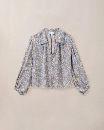 SENECA TOP - BOBOLI GARDEN IN HYDRANGEA BLUE