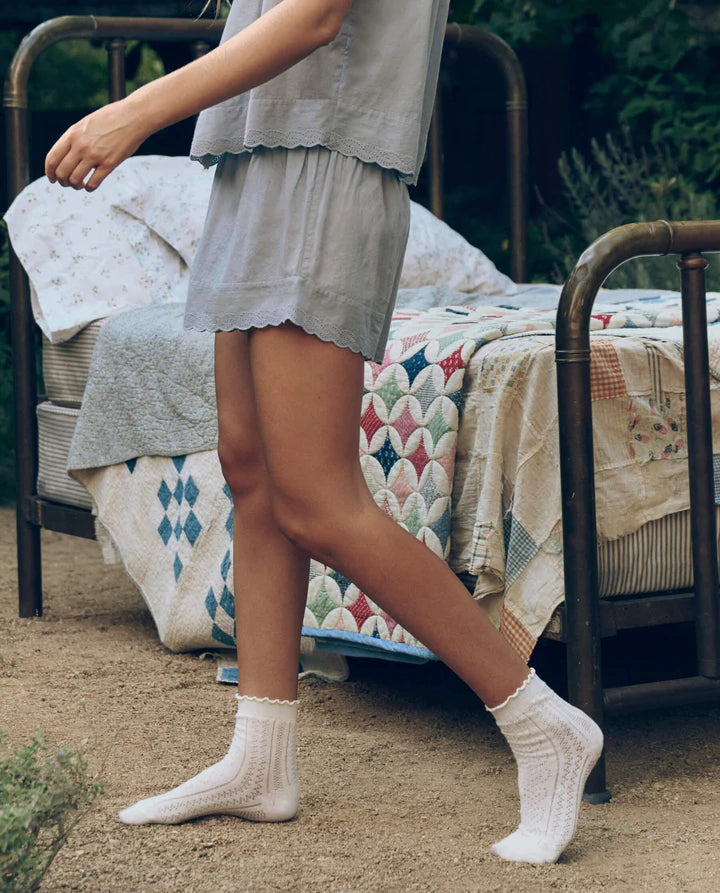 THE EYELET TAP SHORT - RAINWATER