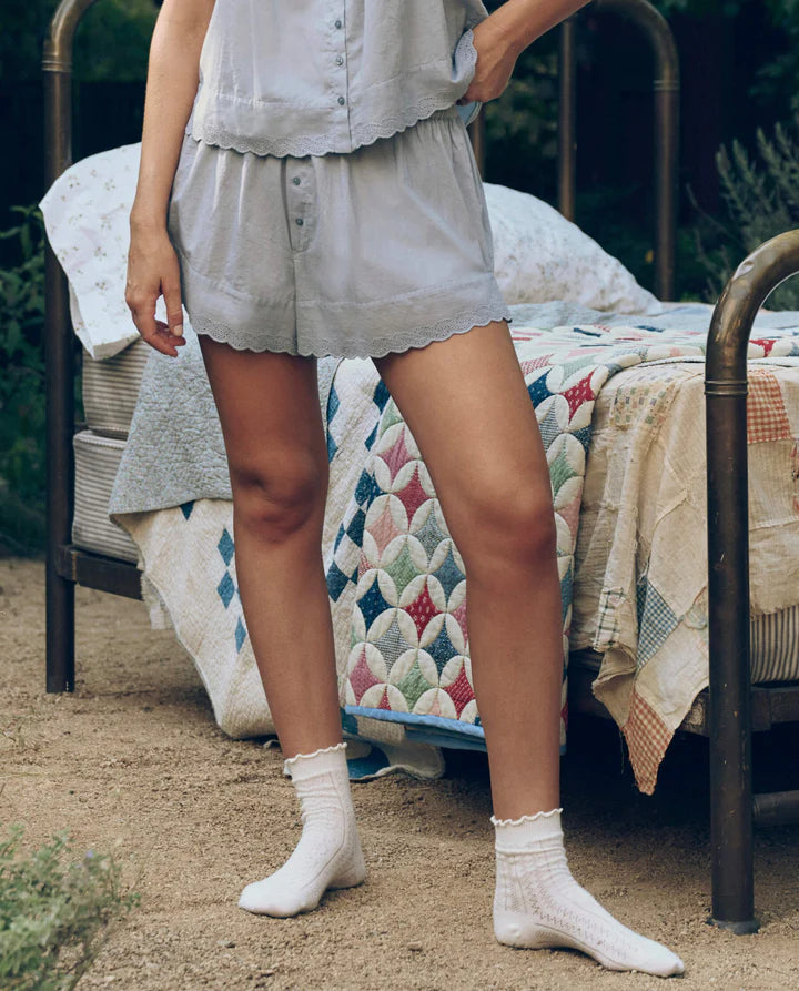 THE EYELET TAP SHORT - RAINWATER