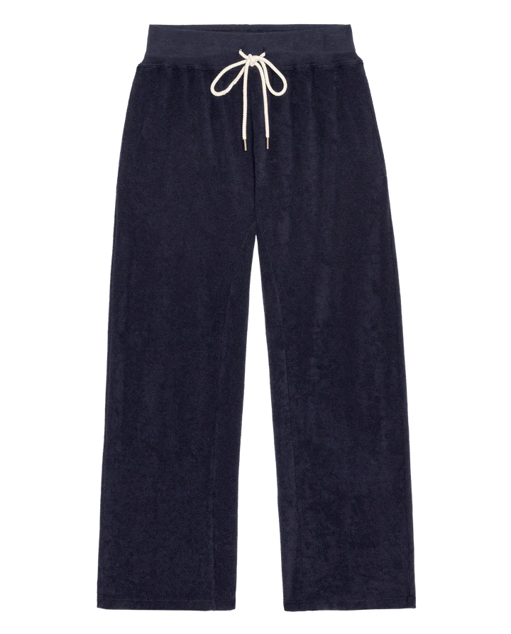THE MICRO TERRY HORSHOE SWEATPANT - NAVY