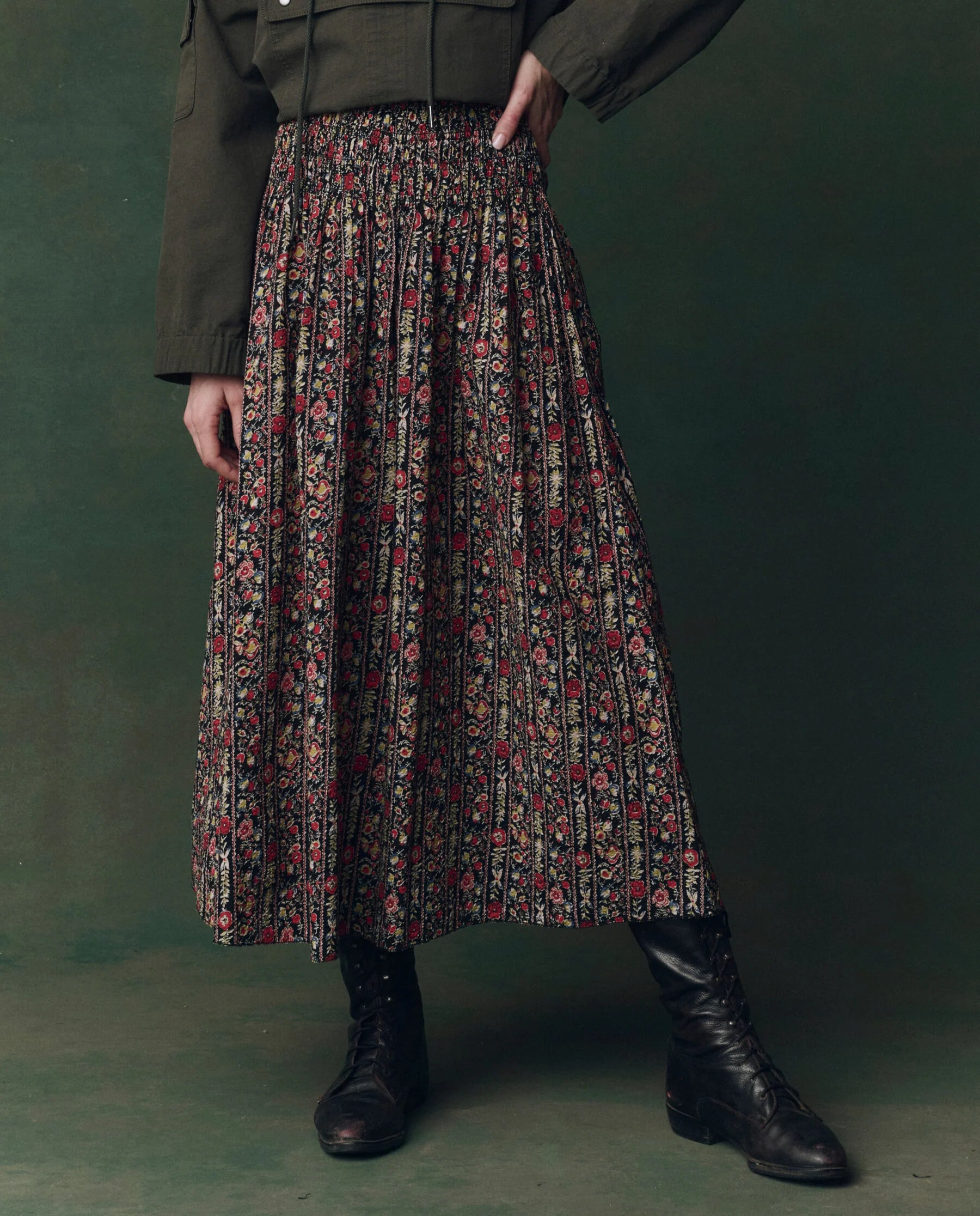 THE CANARY SKIRT - GARLAND PRINT