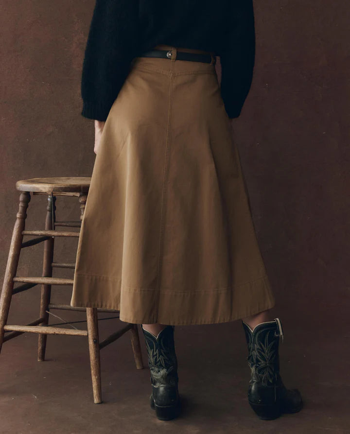 THE FIELD SKIRT - TOBACCO