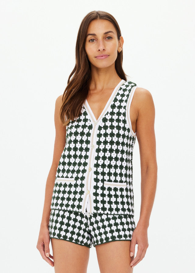 PORTOBELLO WATSON CROCHET VEST - EDEN