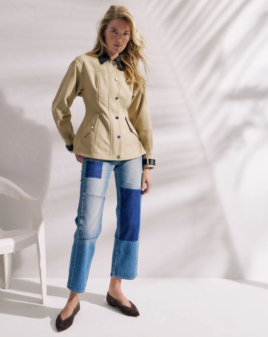 DYLAN PATCHWORK STRAIGHT-LEG JEAN - TIME LAPSE