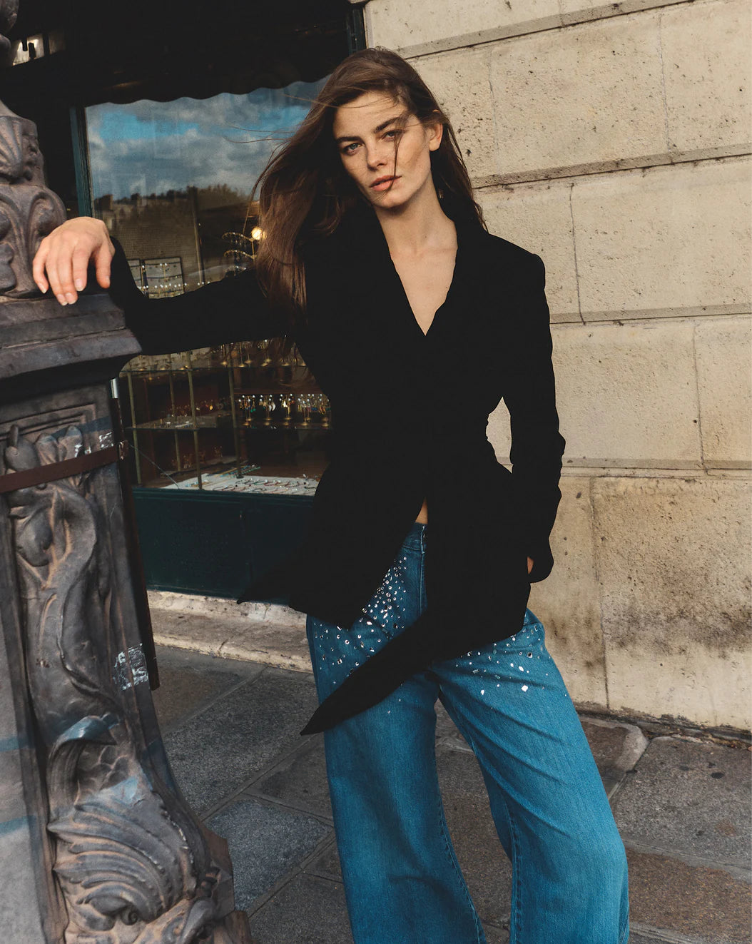 ISSEL VELVET JACKET - BLACK
