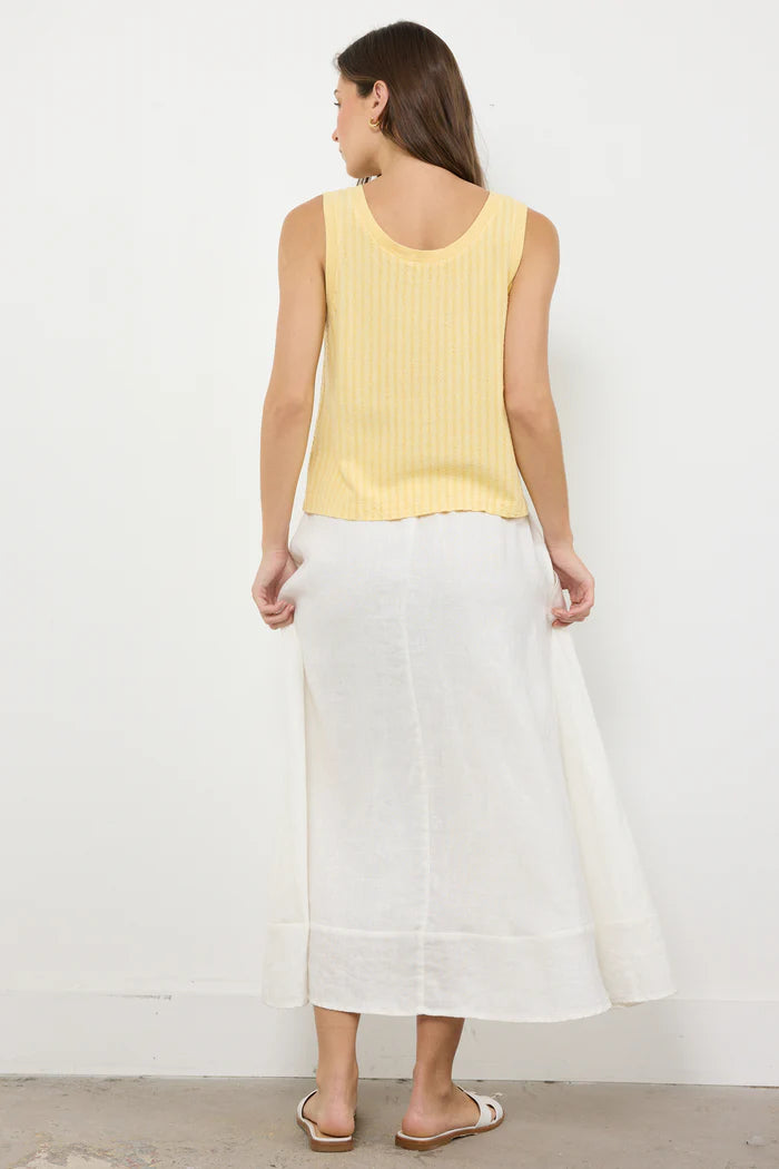 CALA LINEN SKIRT - ECRU
