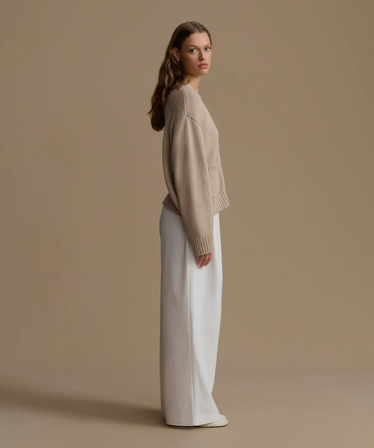 BARRETT CARDIGAN - LIGHT KHAKI