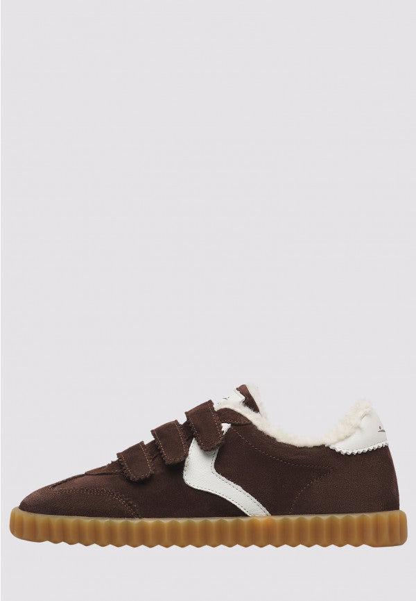 INES FRINGE - WOOL/SUEDE - CHOCOLATE