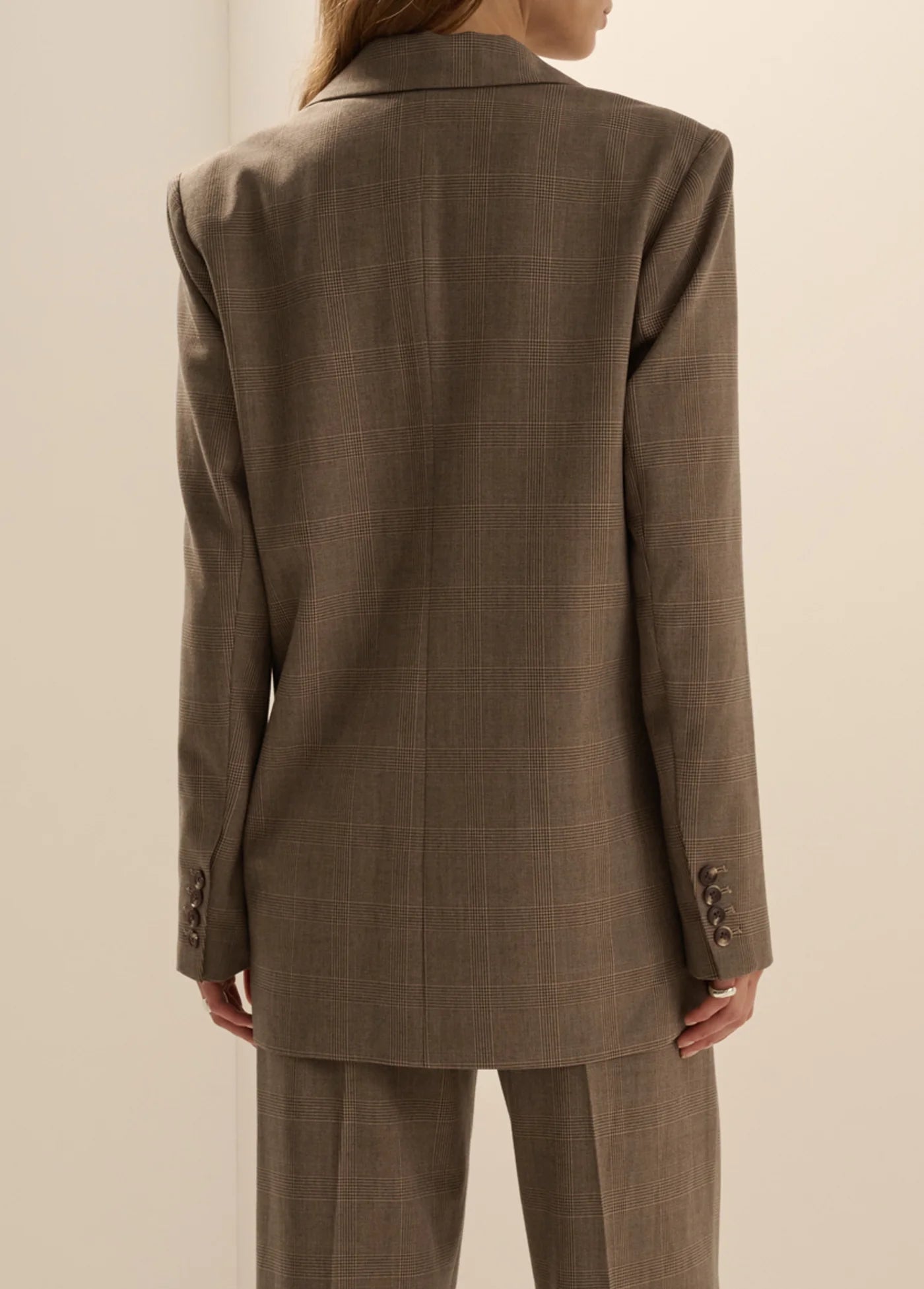 THE FAVORITE OVERSIZED BLAZER - JAVA PLAID
