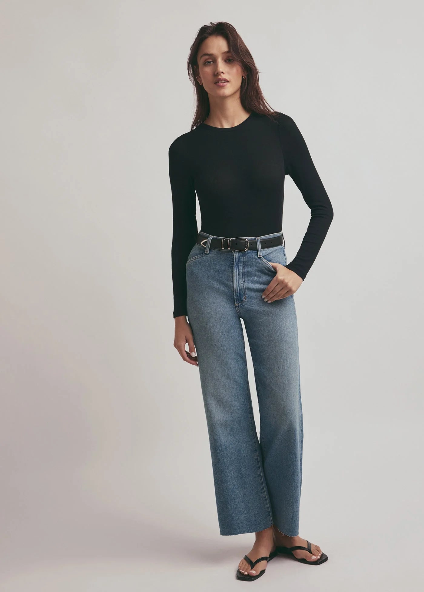 THE MISCHA SUPER HI RISE WIDE LEG ANKLE - MONTEREY WASH