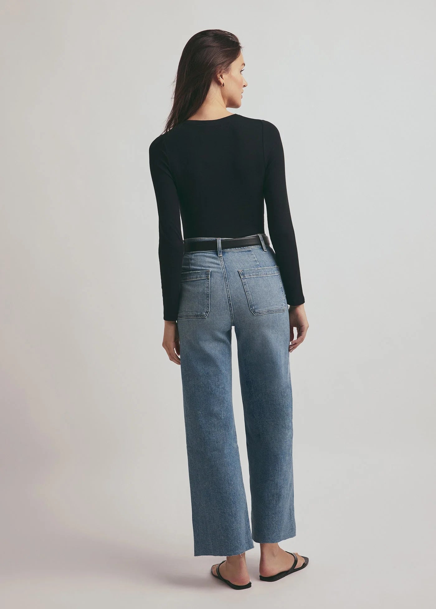 THE MISCHA SUPER HI RISE WIDE LEG ANKLE - MONTEREY WASH