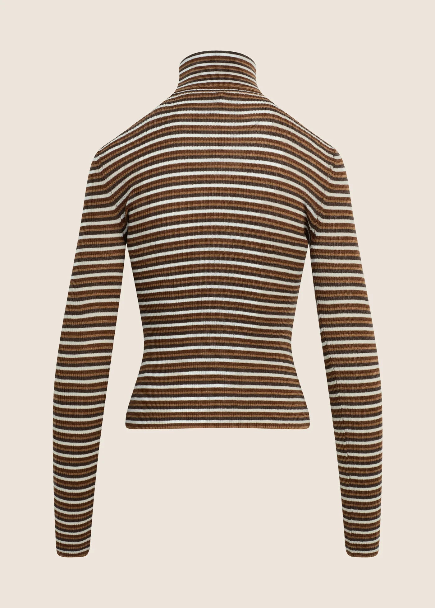 THE AMELIA LONG SLEEVE - TOFFEE MINI STRIPE